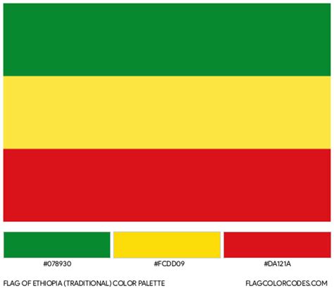 Ethiopia (Traditional) flag color codes