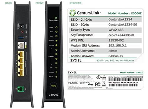 ZyXEL C3000Z Modem CenturyLink - Broadbandcoach