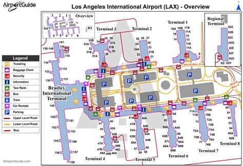 LA airport map - LA international airport map (California - USA)