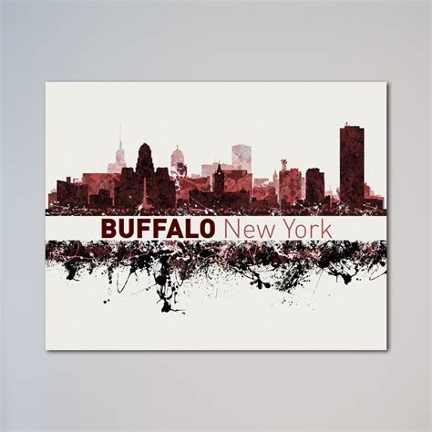 Buffalo New York Skyline Poster Art Print Illustrations - Etsy