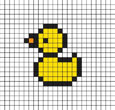 Rubber Duck Pixel Art | Origami geometrici, Decorazioni con perline ...