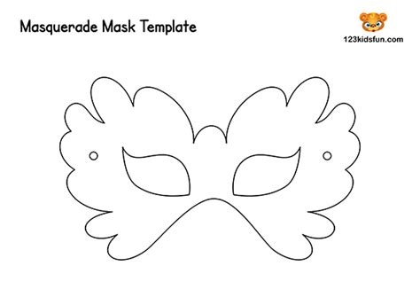 Free Printable Masquerade Masks Template | 123 Kids Fun Apps