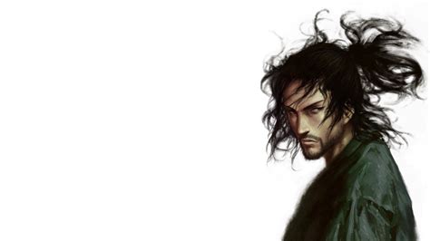 #Vagabond #samurai Miyamoto Musashi #Japan #kimono simple background #manga #1080P #wallpaper # ...