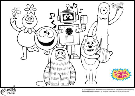 Yo Gabba Gabba Coloring Pages | Team colors