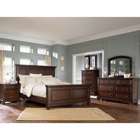 B697-57 Ashley Furniture Porter - Rustic Brown Queen Panel Bed