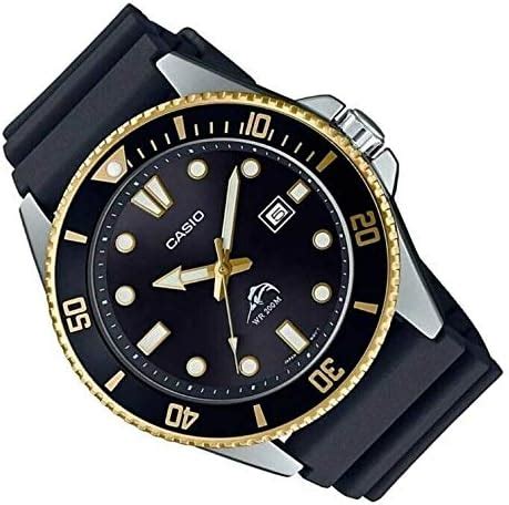 Casio Men’s MDV106-1AV 200 M WR Black Dive Watch (MDV106-1A) - Fabu Castle