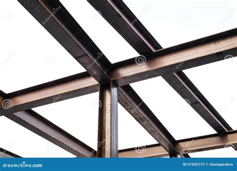 I-Beam Steel Construction, Isolated On White Background Stock Photo - Image: 67692157