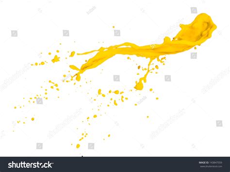 Yellow Paint Splash Isolated On White Stock Photo 143847559 | Shutterstock