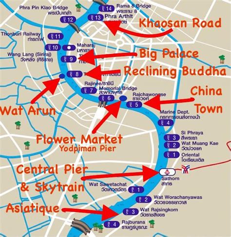 Bangkok pier map - Map of bangkok pier (Thailand)