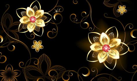 HD wallpaper: lighted petaled flower graphic, Vladstudio, flowers, blue background | Wallpaper Flare