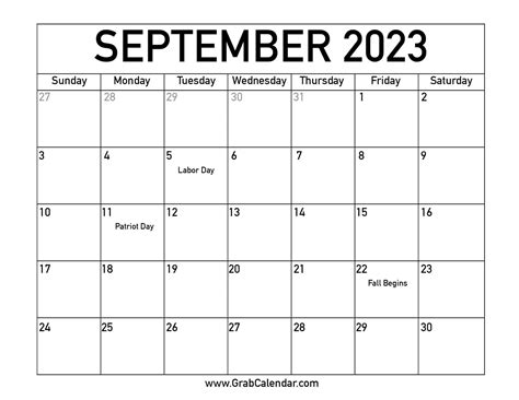 september 2023 calendar printable printable calendar 2023 - september 2023 blank calendar your ...