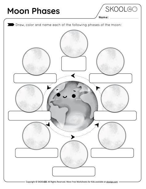 Moon Phases - Free Worksheet - SKOOLGO