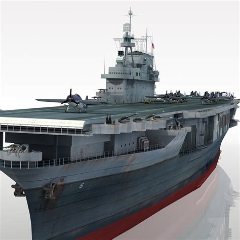 uss yorktown cv-5 cv 3d model