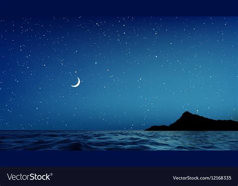 Ocean Starry Night Sky