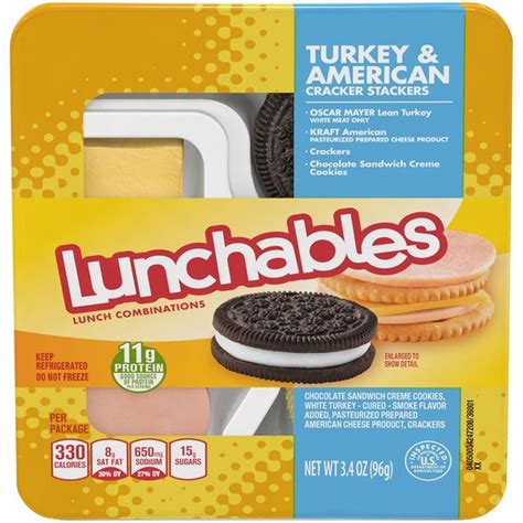 Lunchables Turkey & American with Oreo Cookie Convenience Meal (3.4 oz ...