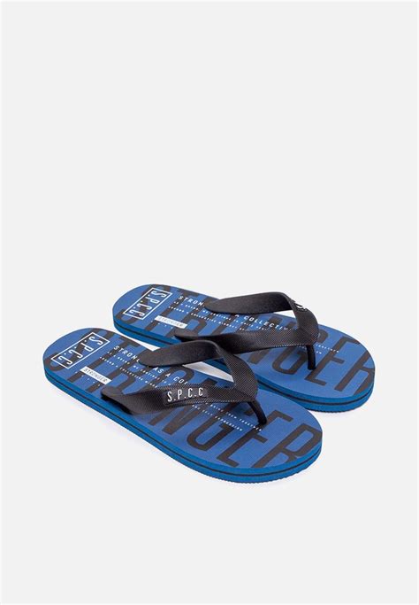 Dune fashion printed flip flops - denim blue S.P.C.C. Sandals & Flip Flops | Superbalist.com