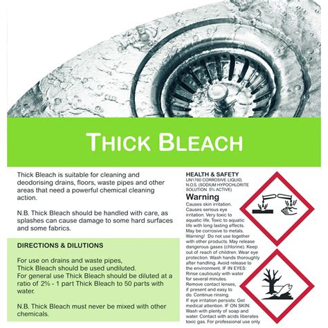 Bleach Msds Printable Labels