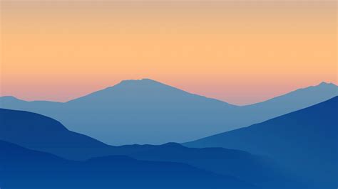 Download Nature's beauty - a colorful minimalist vector art mountain Wallpaper | Wallpapers.com