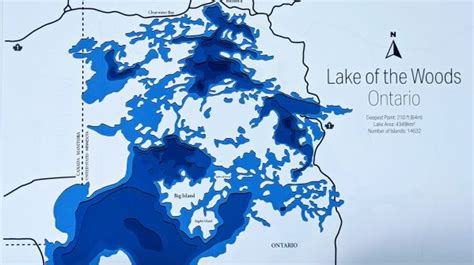 Lake of the Woods map prints - Erlenmeyer Designs - | Science + DESIGN