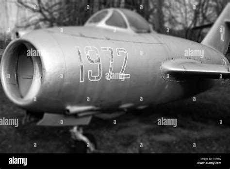 Cold war era soviet mig 15 fighter jet aircraft Black and White Stock Photos & Images - Alamy