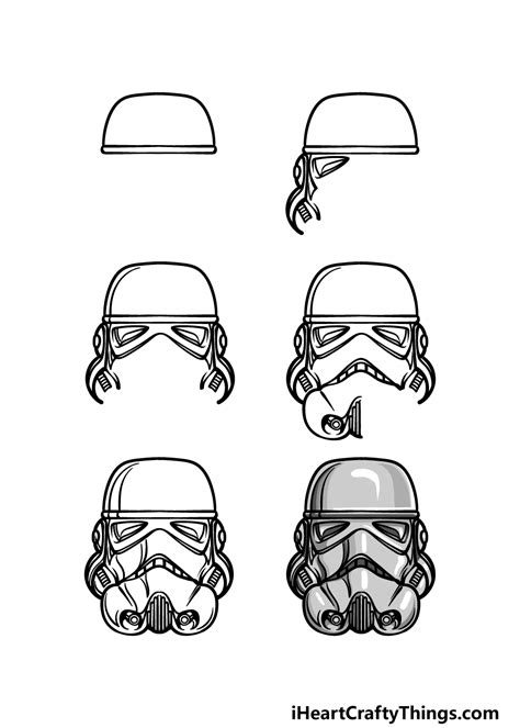 Stormtrooper Helmet Draw Coloring Pages