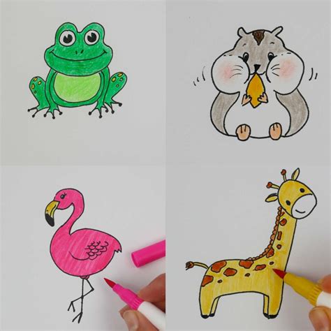 31 Cute Animal Drawings for Kids - Craftsy Hacks