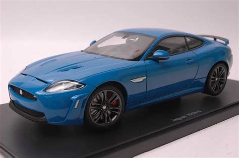 1:18 Diecast Model for Jaguar XKR S Blue Coupe Alloy Toy Car Collection Gifts XKR-in Diecasts ...