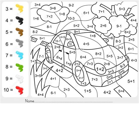 Coloring Subtraction Grade 1