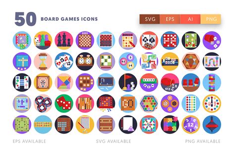 Board Games icons png/svg/eps