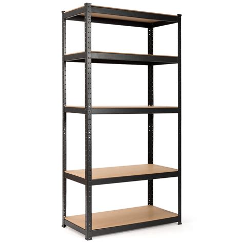 Costway Heavy Duty Steel 72'' 5 Level Garage Shelf Metal Storage ...