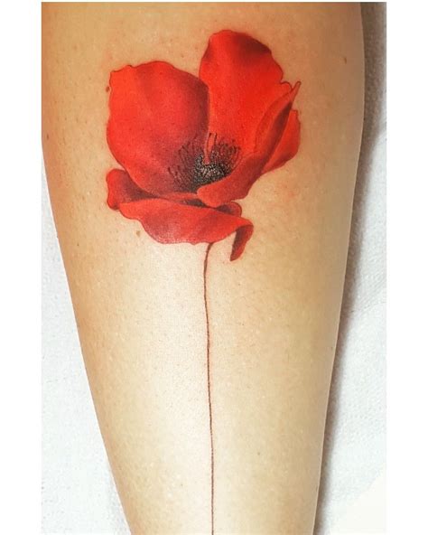 Pink Poppy Flower Tattoo - flowersae