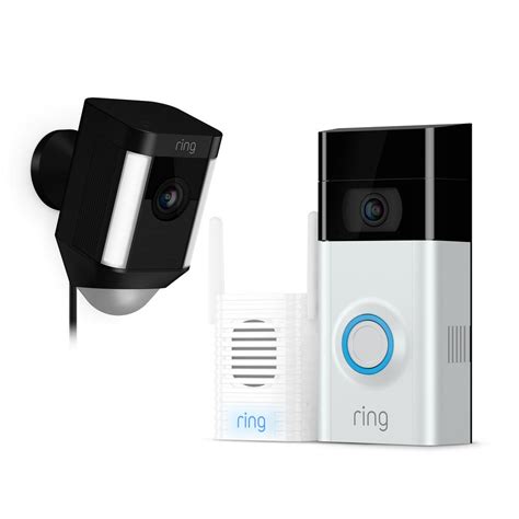 Ring Wireless Video Doorbell 2 with Chime Pro and Spotlight Cam Wired Black-8VR7Y7-BEN0 - The ...