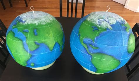 Paper maché globe decorations | Manning Makes Stuff