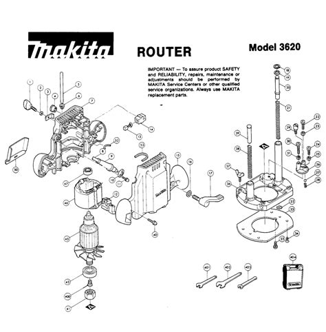 Buy Makita 3620 parts1-1/4 H.P. Plunge Replacement Tool Parts | Makita 3620 parts Other tools in ...