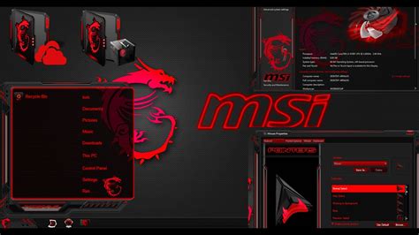 Windows 10 theme MSI Dragon Red Ultimate Theme for Windows 10 19h1-21h2 8K - YouTube