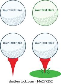 Golf Ball Tee Vector Collection Stock Vector (Royalty Free) 146279252