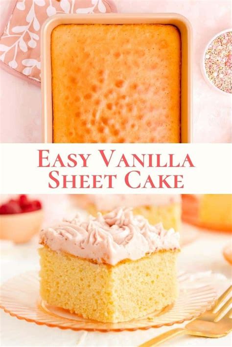 The BEST Easy Vanilla Sheet Cake (in a 9x13 pan!) - MINT + MALLOW | Recipe | Vanilla sheet cakes ...