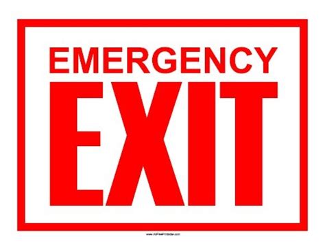 Print Fire Exit Sign – Free Printable