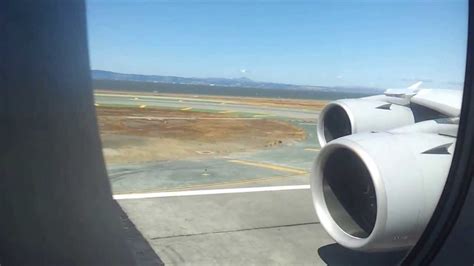 Lufthansa A380 Takeoff San Francisco - YouTube