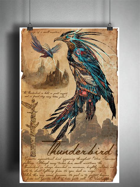 Thunderbird of Native American folklore, cryptid art, bestiary cryptoz – Loft 817