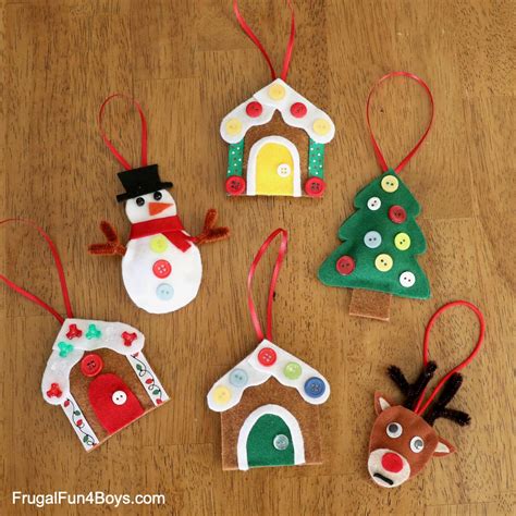 Adorable Felt Christmas Ornaments (with Patterns) - Frugal Fun For Boys and Girls