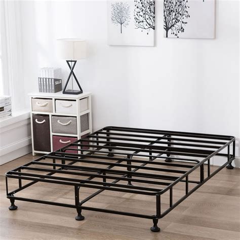 Uenjoy 8 Inch High Smart Box Spring Metal Bed Frame Mattress Foundation Strong Metal Structure ...