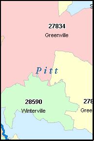 GREENVILLE North Carolina, NC ZIP Code Map Downloads