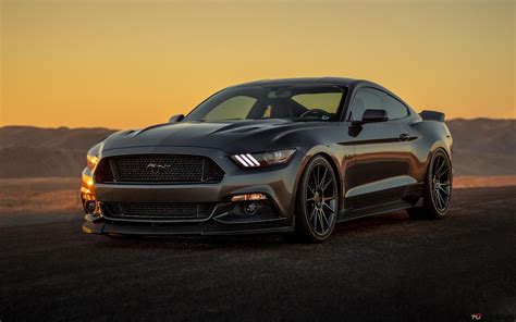 Black Ford Mustang Car 4K wallpaper download