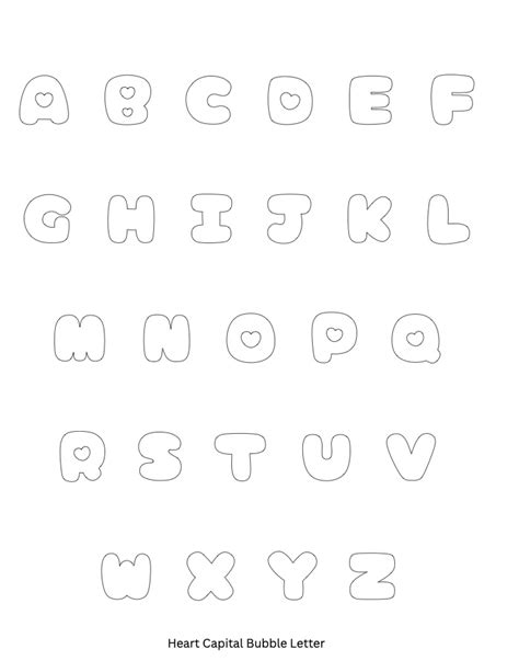 Bubble Letters Alphabet (19 Printable Font Styles)