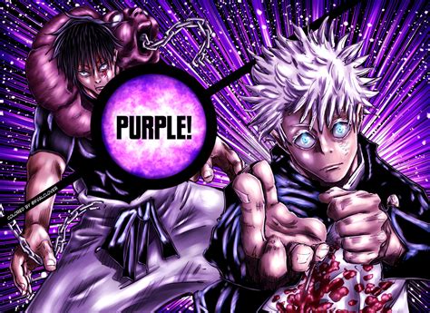 Hollow Technique: Purple | I colored a spread from the Gojo vs Toji fight! : r/JuJutsuKaisen