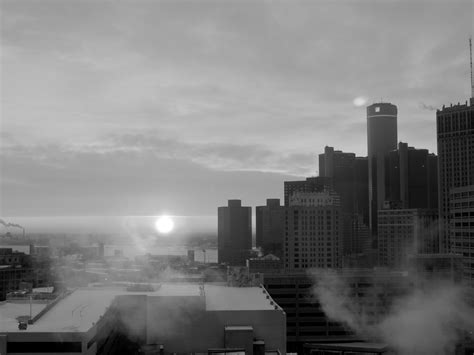 Black and White Cityscape and buildings in Detroit, Michigan image - Free stock photo - Public ...