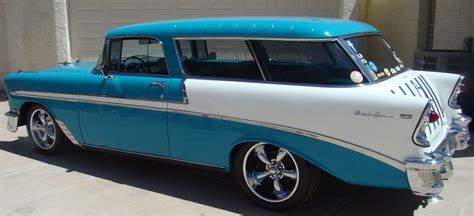 56 Chevy Nomad! - any of the Chevys from the mid to late 50s are iconic, but I love the two-tone ...