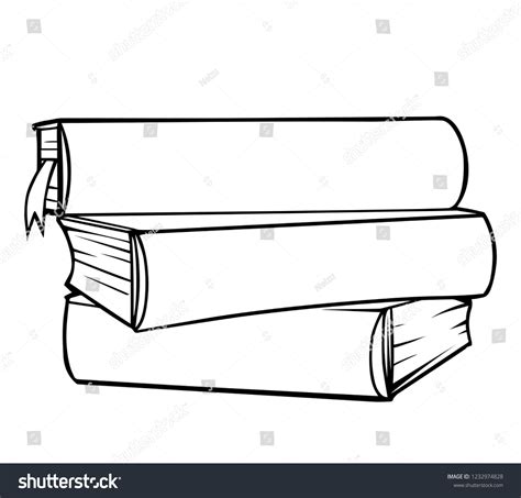 Three Books Vector Cartoon Drawing Books Stock Vector (Royalty Free ...