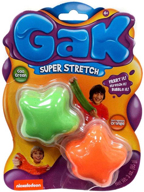 Nickelodeon Gak Super Stretch Goo Green Outragous Orange NSI - ToyWiz